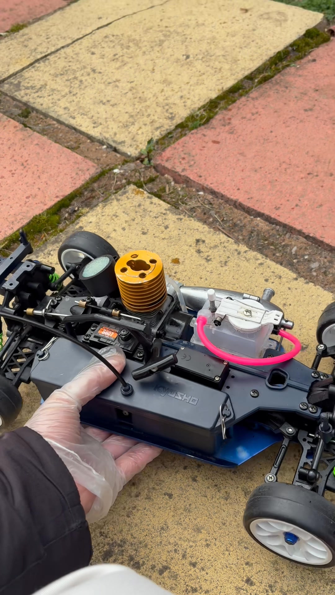 Kyosho Pureten GP Alpha engine tuning with 16% nitro fuel
