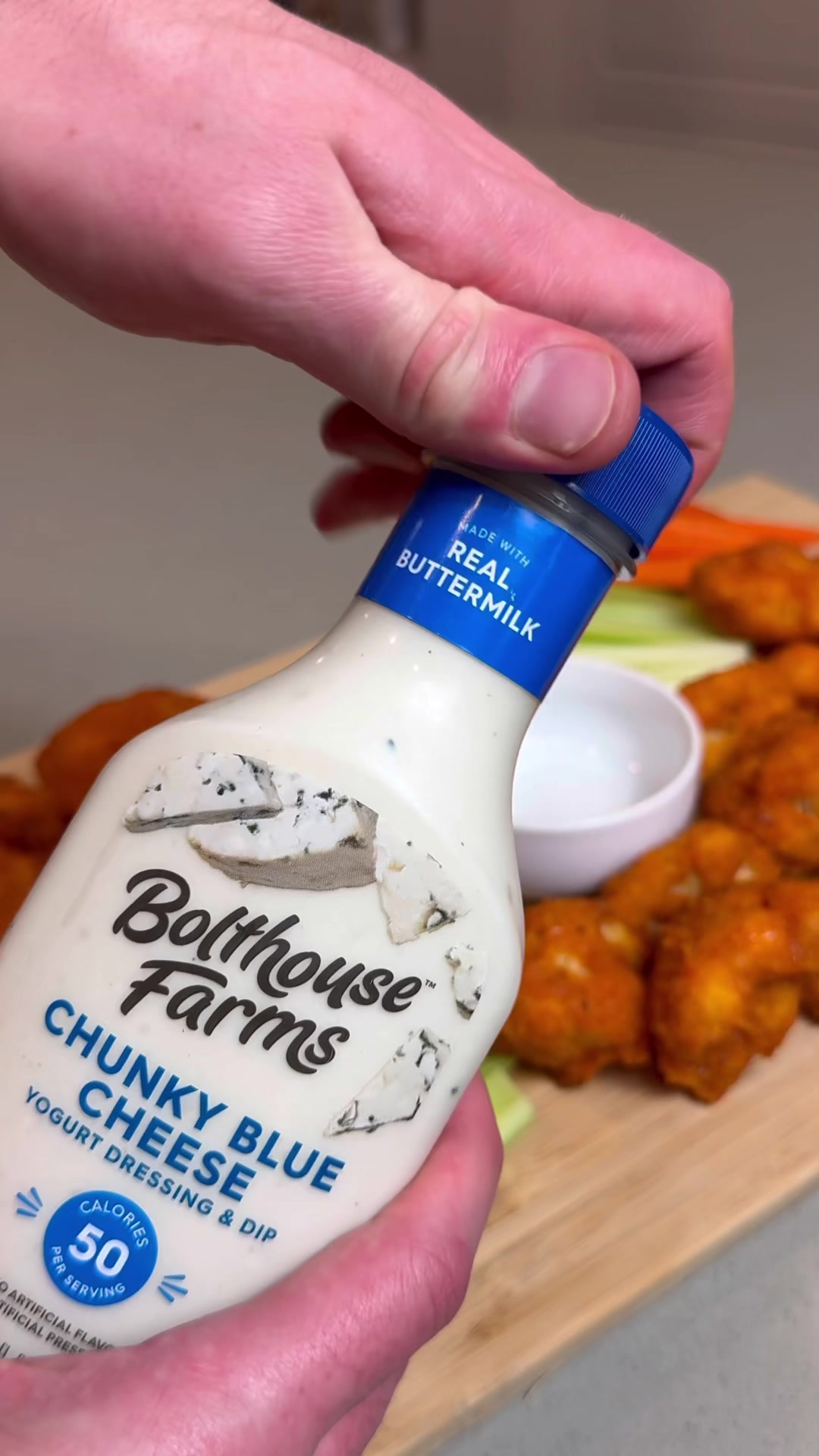 bolthouse farms chunky blue cheese dressing Crispy, spicy, and downright addictive! takes these buffalo cauliflower bites to the next level. 🙌 | Bolthouse Farms Flare Hot wings love cool Ashley Stewart Plus Size Shoe Size:11 US