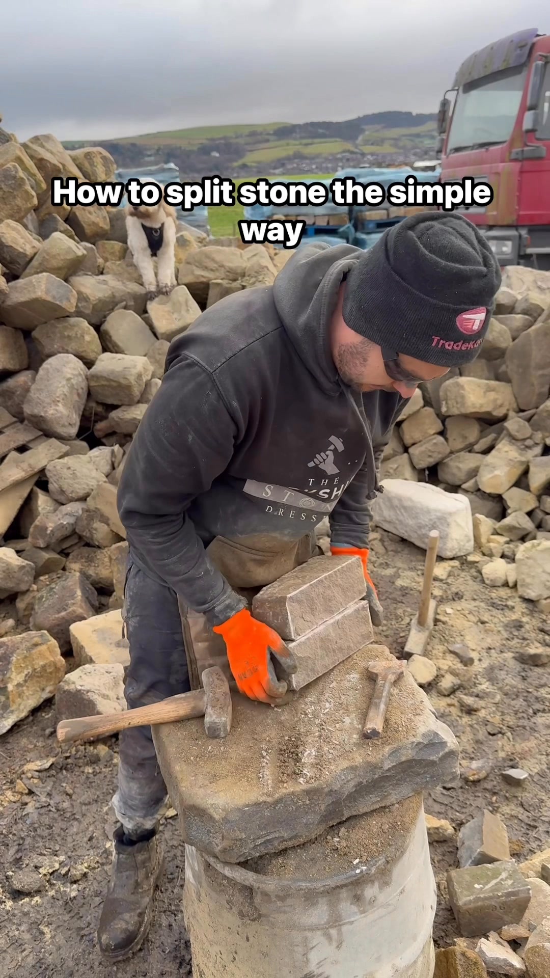 How to split stone the simple way | The Yorkshire Stone Dresser | Facebook