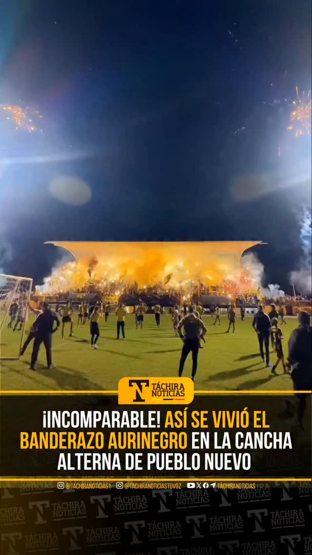 🖤💛 El aliento incomparable de la hinchada del Deportivo Táchira se ...