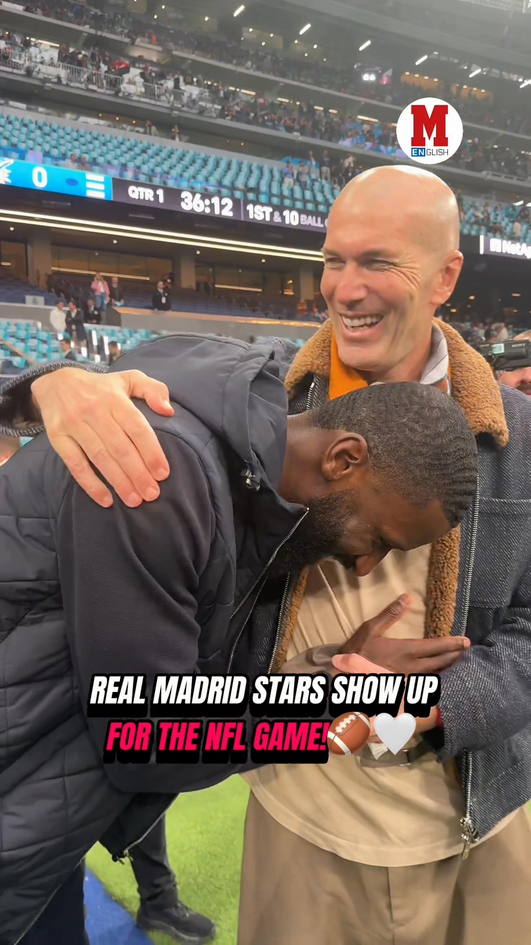 REAL MADRID STARS SHOW UP FOR THE NFL GAME!🏈🤍This is how Antonio ...