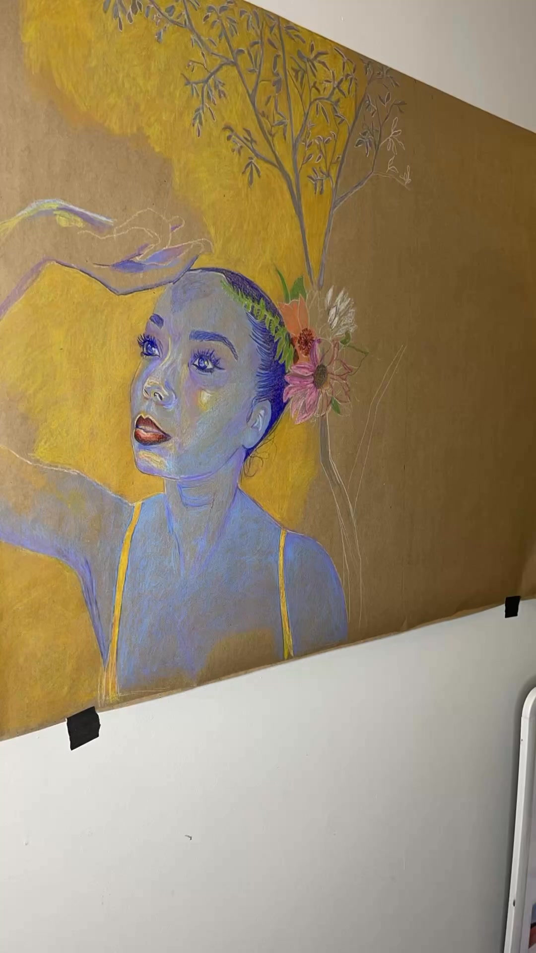Pr. 2 of drawing myself…not like a Smurf DESPITE my blue stained hands ...