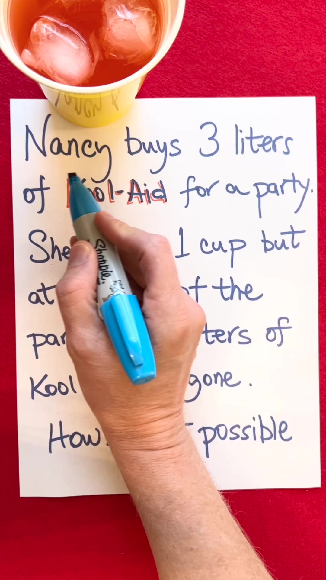 Solve this party riddle about Nancy and 3 liters of Kool-Aid | The ...