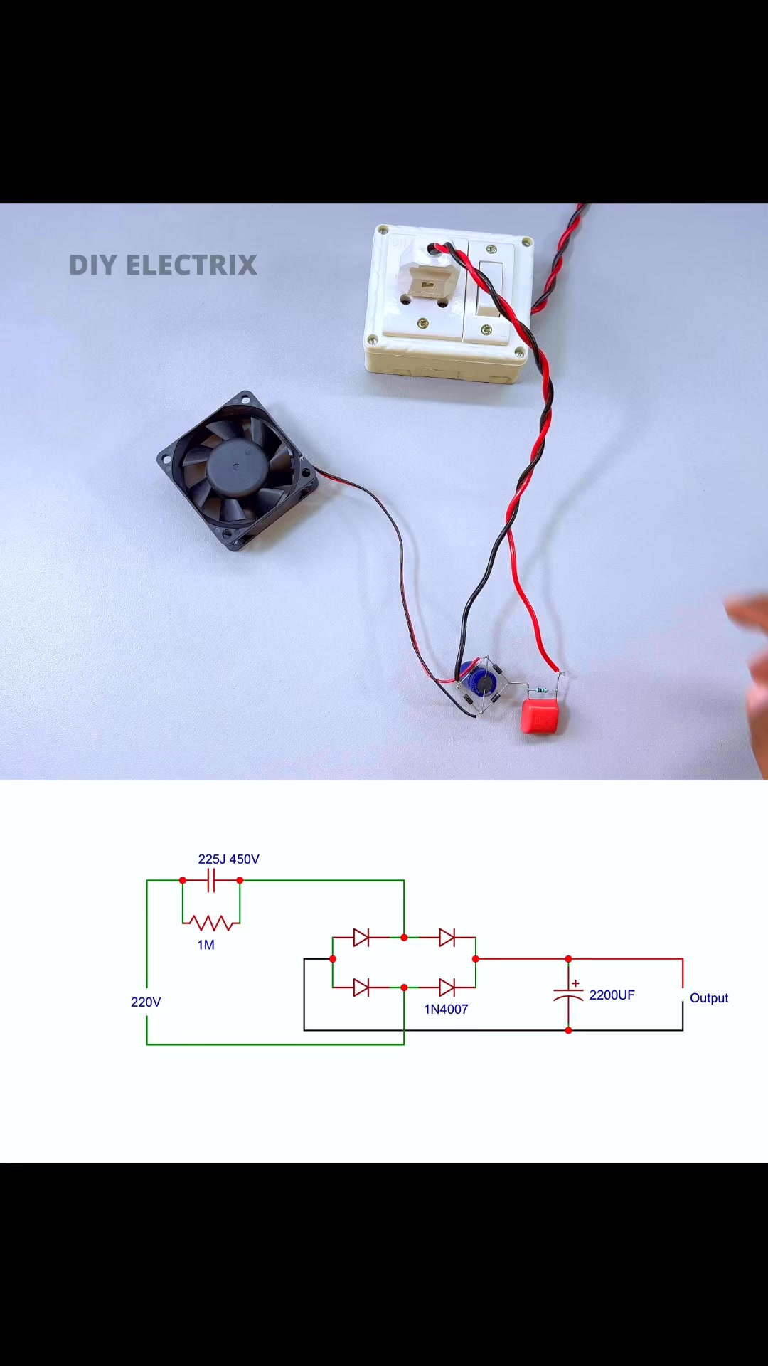 220v AC to 12v DC Without Transformer #electronica #electronics #reels ...