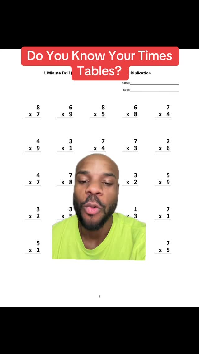 Would you be able to finish this sheet in under a minute? . . . # ...