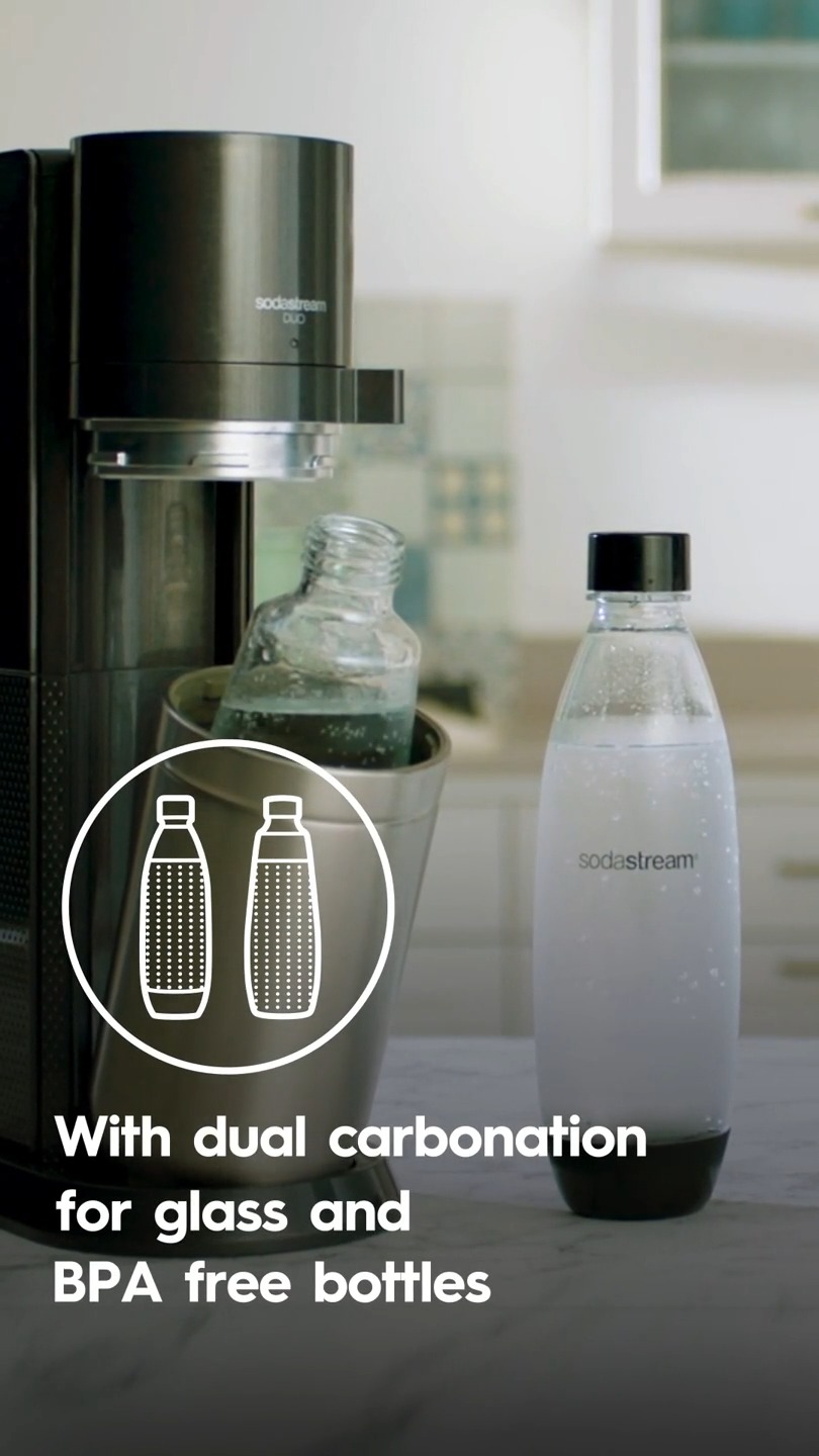 SodaStream E-DUO: Switch Between Glass and Plastic Bottles Easily