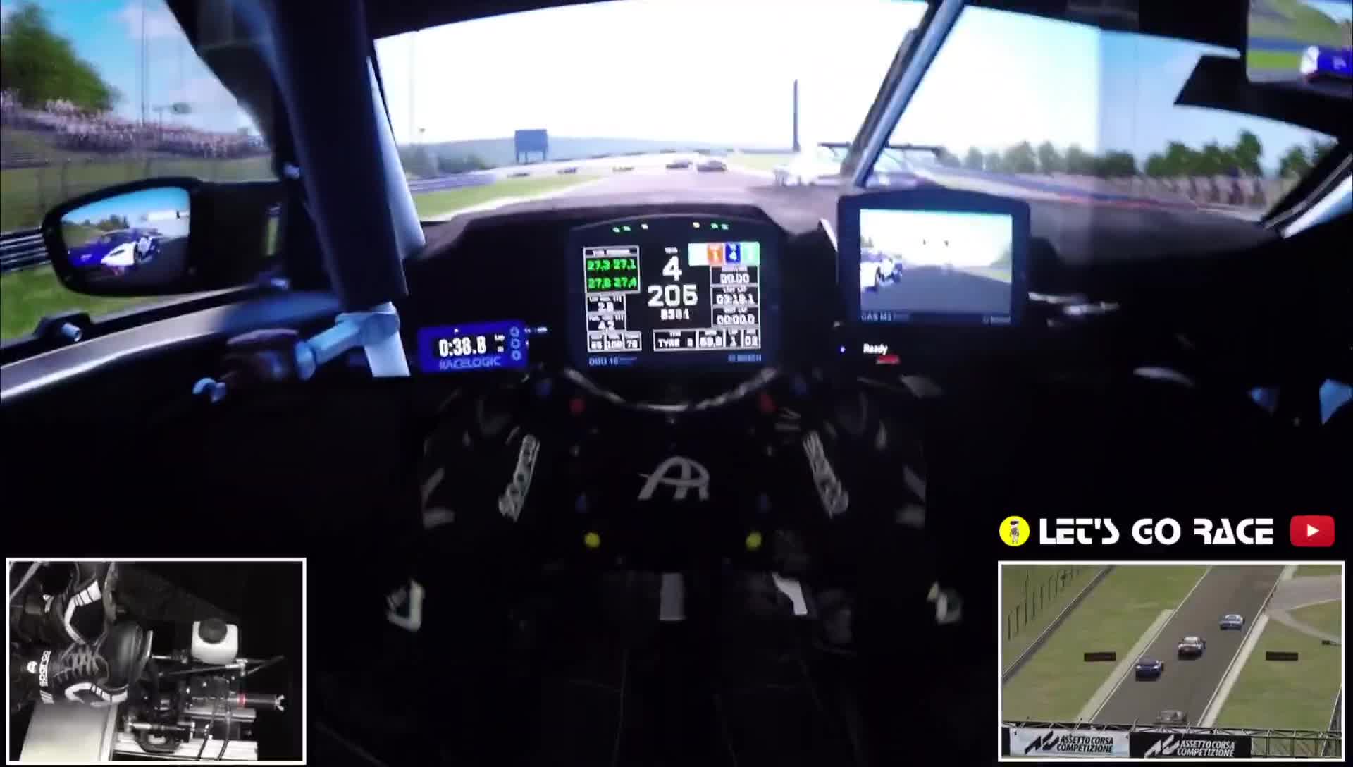Full Triple Screen Motion Simulator Onboard on YouTube Let's GO RACE🔥🏁 ...