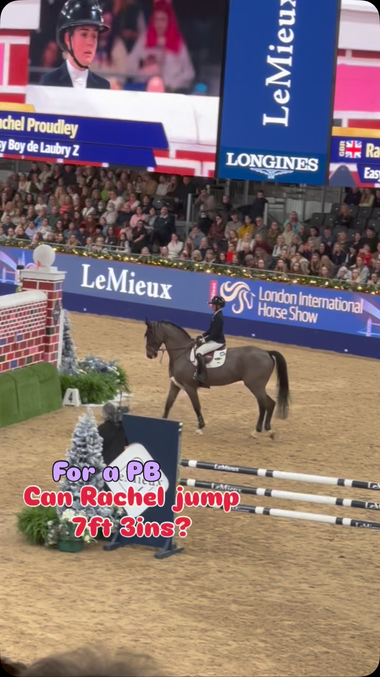 Could Rachel Proudley clear the big red wall? The audience was silent ...