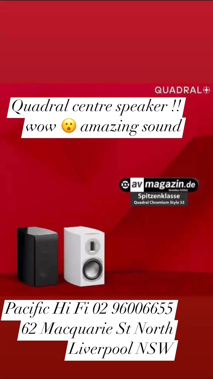 Quadral Centre Speaker is truly impressive Quadral has consistently pushed the boundaries of innovation, as evident in their Titan series, which delivers exceptional sound quality with deep bass and