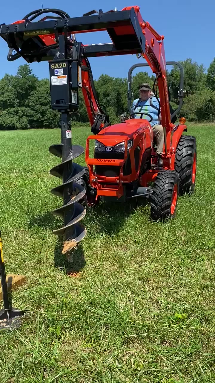 Our customer Patrick shows off his new Land Pride SA20 post auger. We ...
