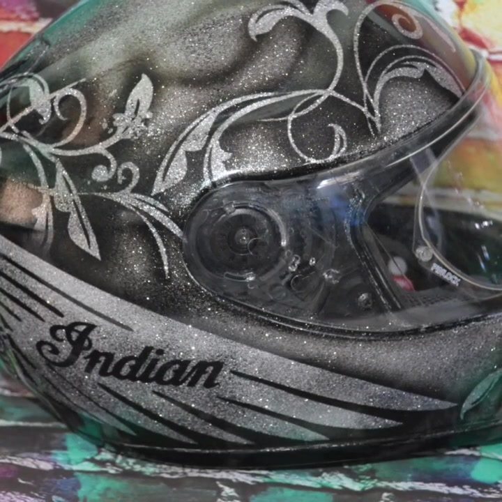 airbrushed motorcycle helmets uk Hand Painted Helmet, Warrior Skull COOLEST helmet! I got to
