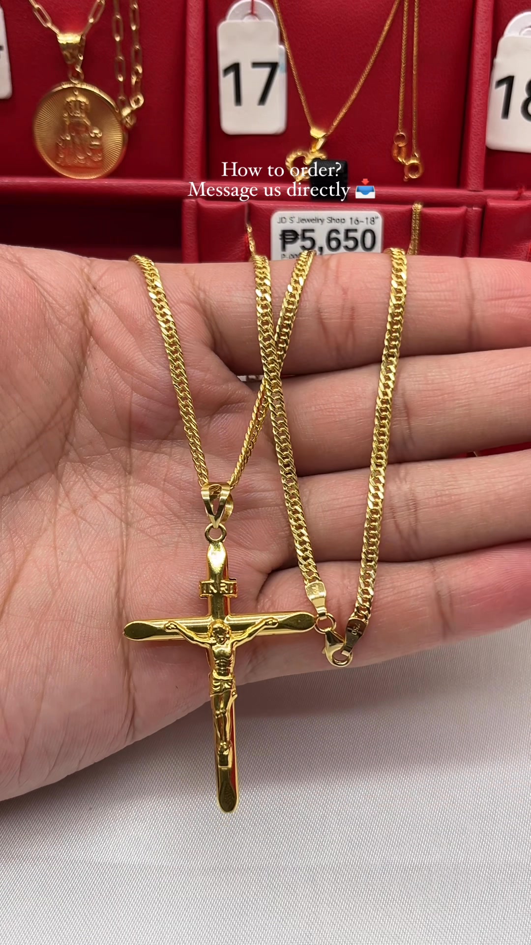 iLLUSION CROSS PENDANT🙏 K18 JAPAN GOLD