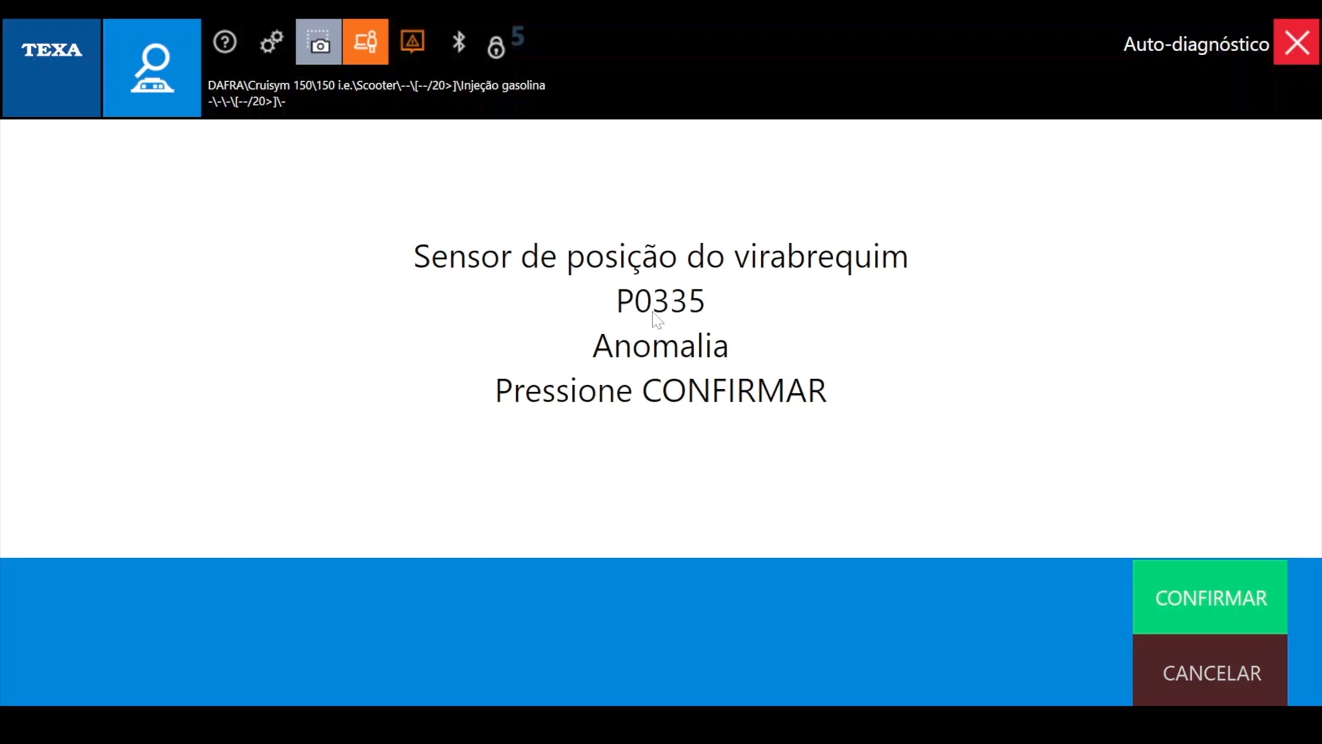 Como encontrar o código de erro do problema detectado na