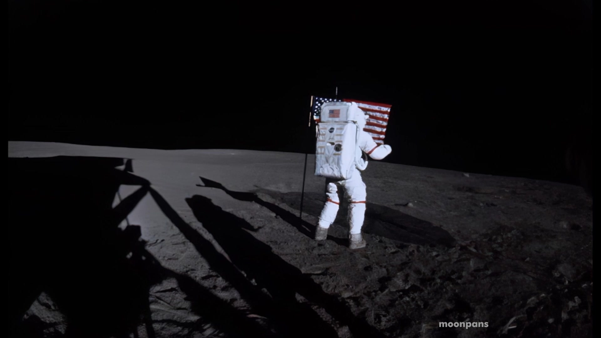 On This Day 1971 - Apollo 14 Flag Deployment - Upscaled Footage This ...