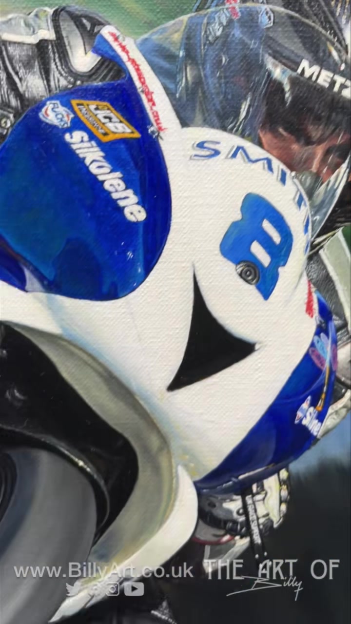 Love how this canvas of Guy Martin has turned out ❤️. 🏍️🏍️