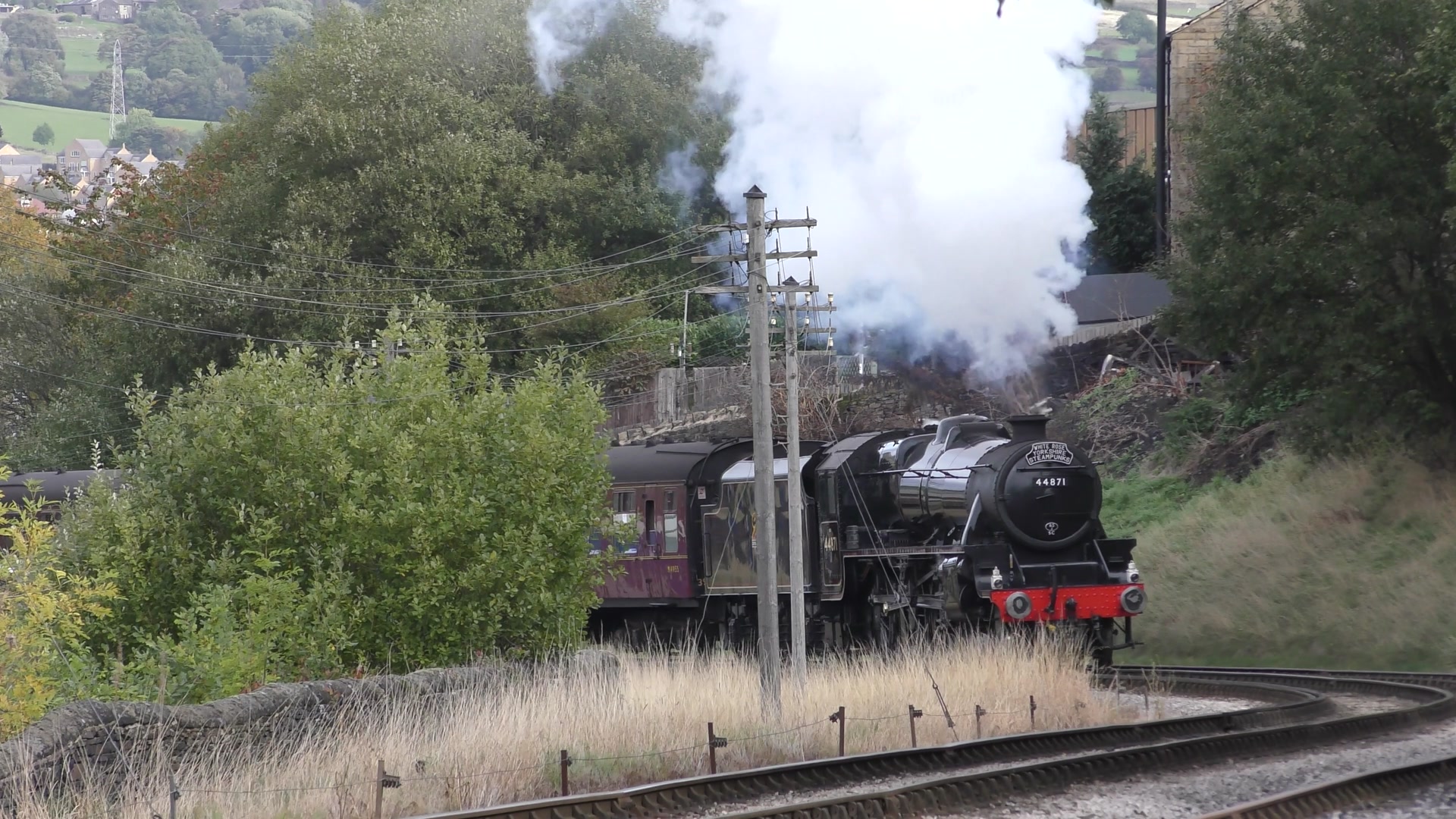 LMS Black Five 44871 pays The Keighley and Worth Valley Railway ...