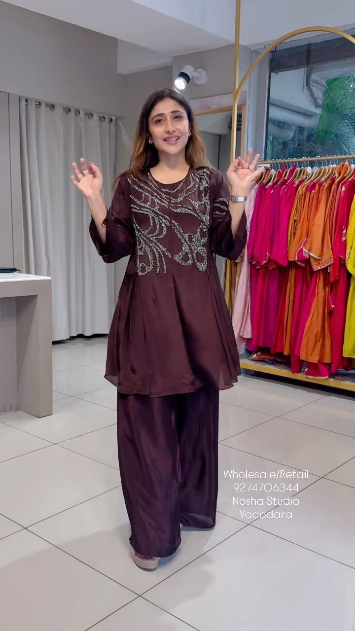 ladies dress shop in vadodara 💙 Royal Blue had our hearts… and now, meet its stunning new shade! 🤎✨, Size : M to Xxl, ✨ Premium crepe fabric with a beautiful finish, ✨ A gorgeous new shade after our bestselling Royal Blue, ✨ western dress shop near me