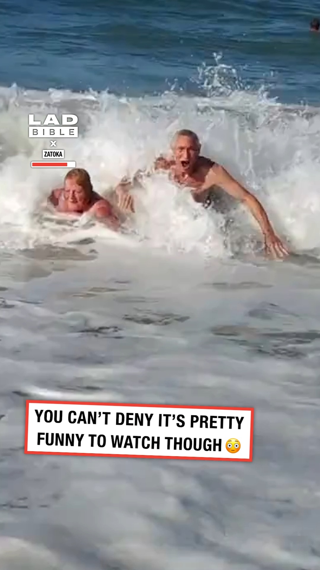 The struggle was so real 🤣 #beach #waves #fail | LADbible | Facebook