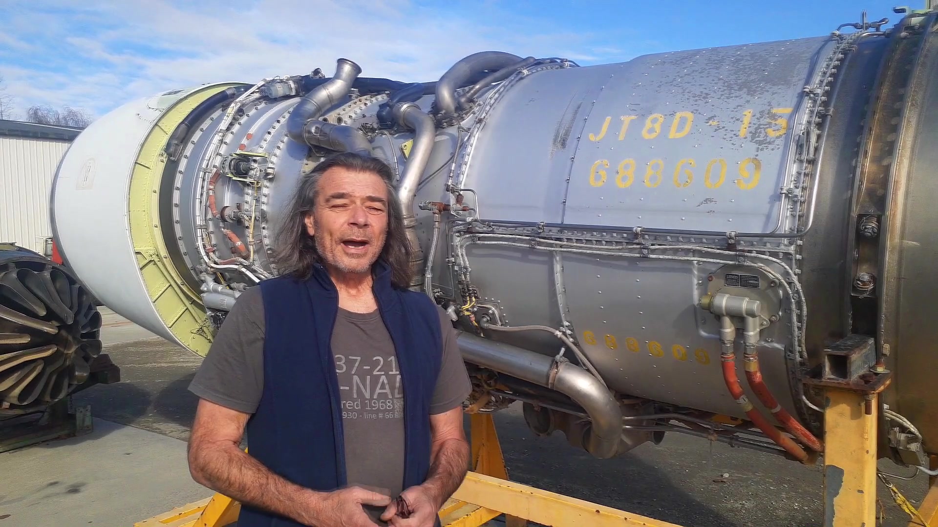I finally get to catch up in person with our Pratt & Whitney JT8D-15A ...