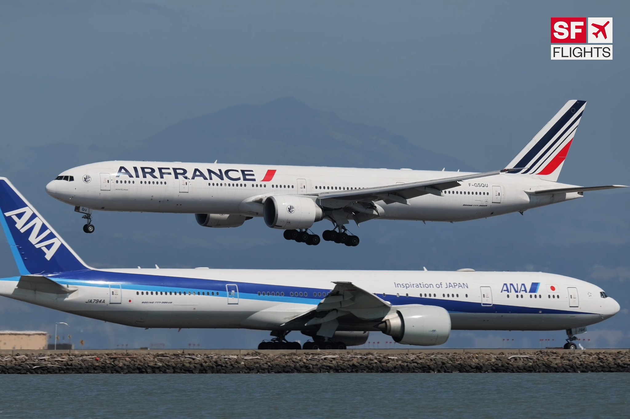 ANA 787 737 777 Air France ルフトハンザ　ゼロ戦 Beautiful Air France 777! 🇫🇷✈️ Super Smooth Touchdown at SFO