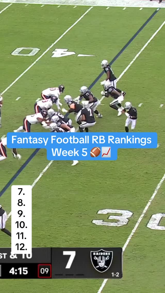Fantasy Football RB Rankings Week 5 Part 2, do you guys agree? # ...
