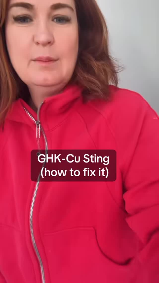 How to fix the Ghk-Cu Sting , #ghkcucopperpeptide | Sarah Daigneault