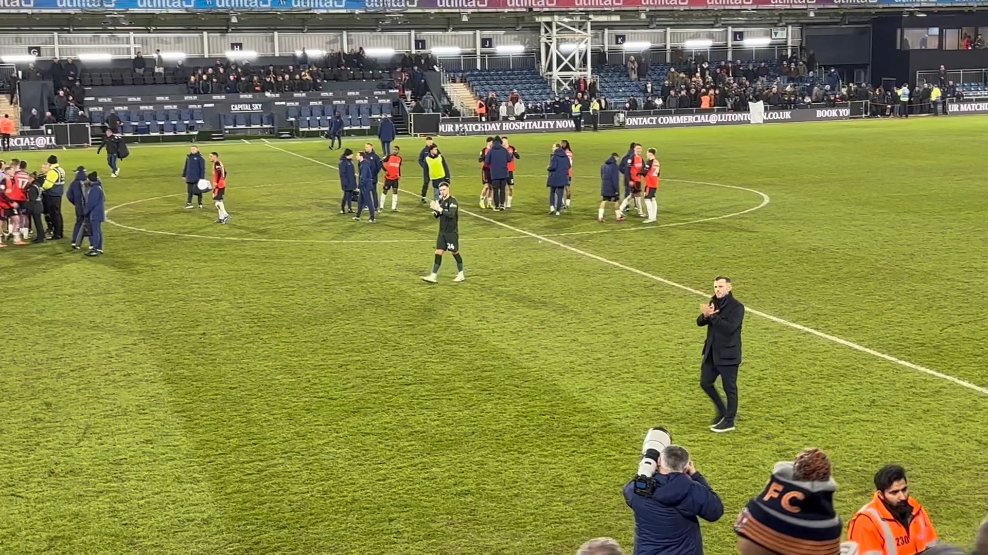 Hatters boss Jack Wilshere on the heated scenes after the game: 