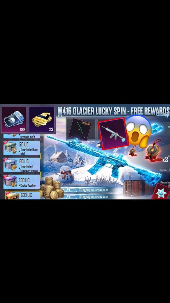 M416 Glacier Lucky Spin & Free Rewards! | Free Premium Crate & Gun