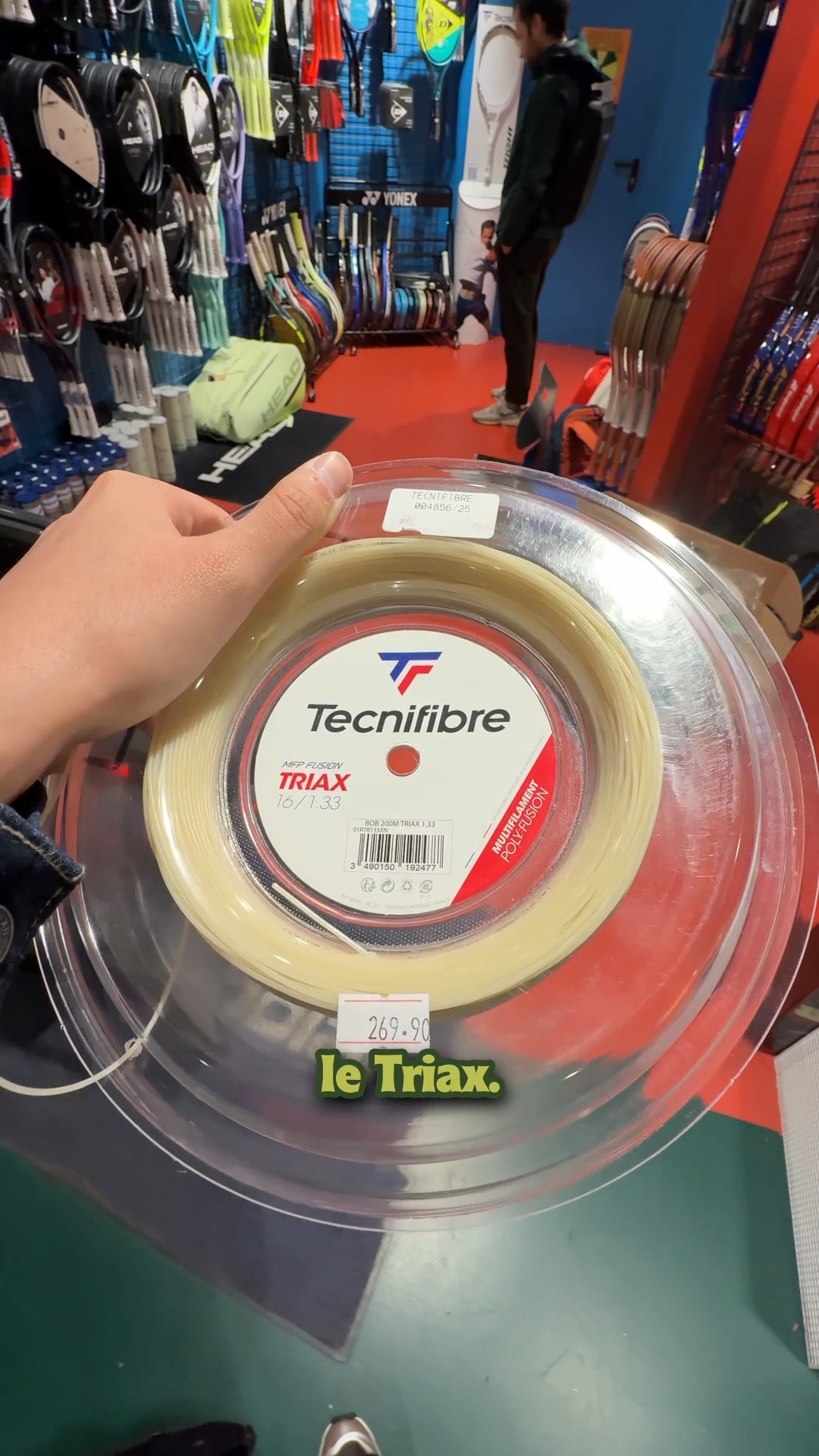 テクニファイバー トライアックス 1 28mm 1 33mm 200mロール 硬式テニスガット マルチフィラメントガット TECNIFIBRE TRIAX 200m