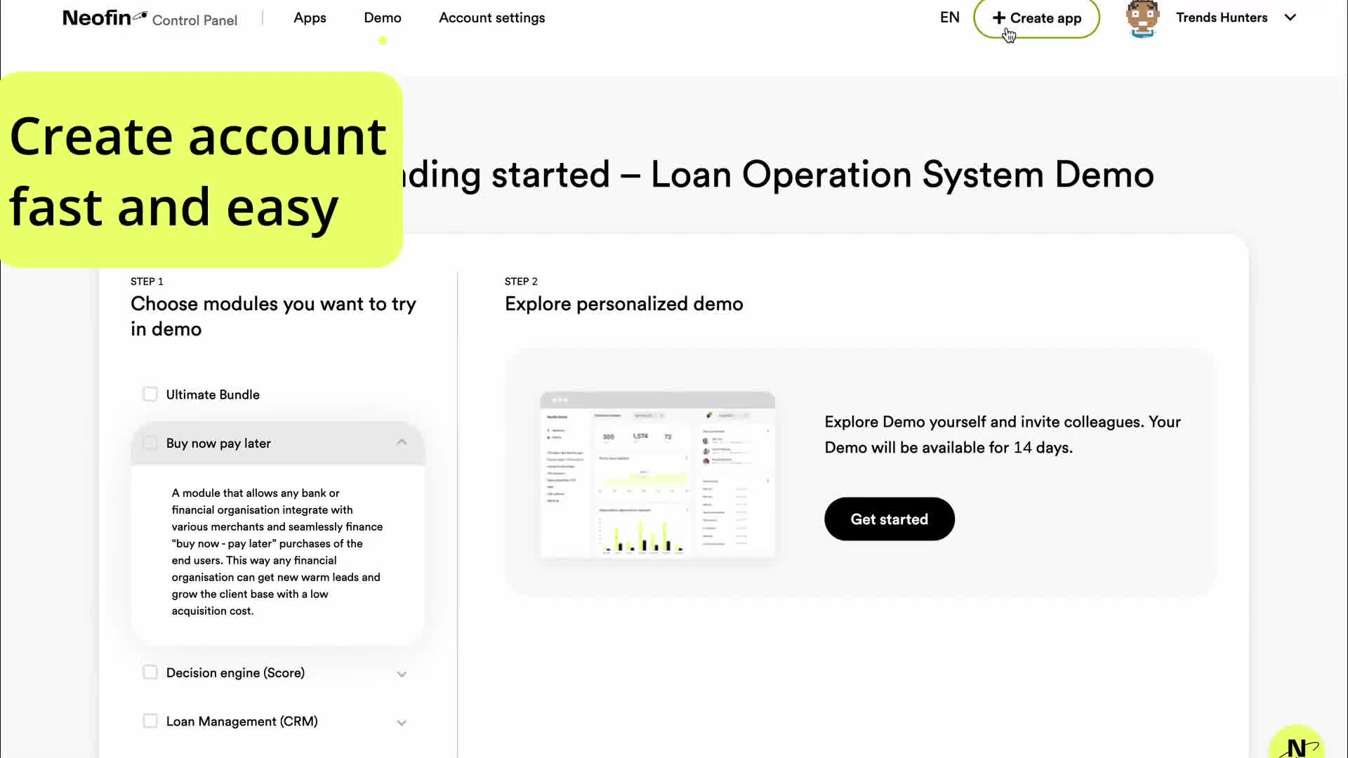 NeoFin - Home