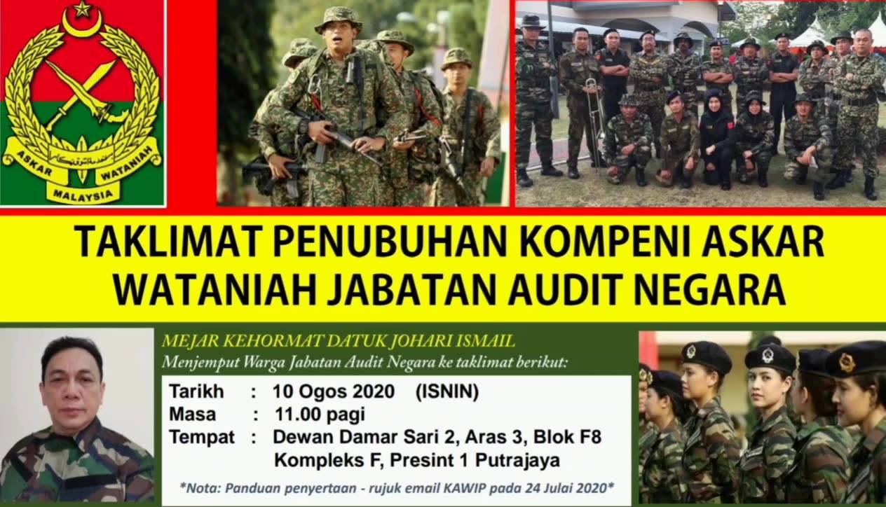 Taklimat Penubuhan Kompeni Askar Jabatan Audit Negara