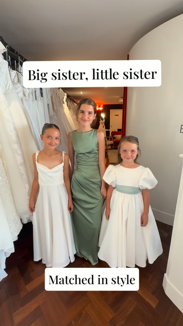 Big sister, little sister, matched in style. , We have a full range of flowers girl and teen dresses designed to coordinate with our bridesmaid dresses by @thth_bridesmaids , So every member of your 