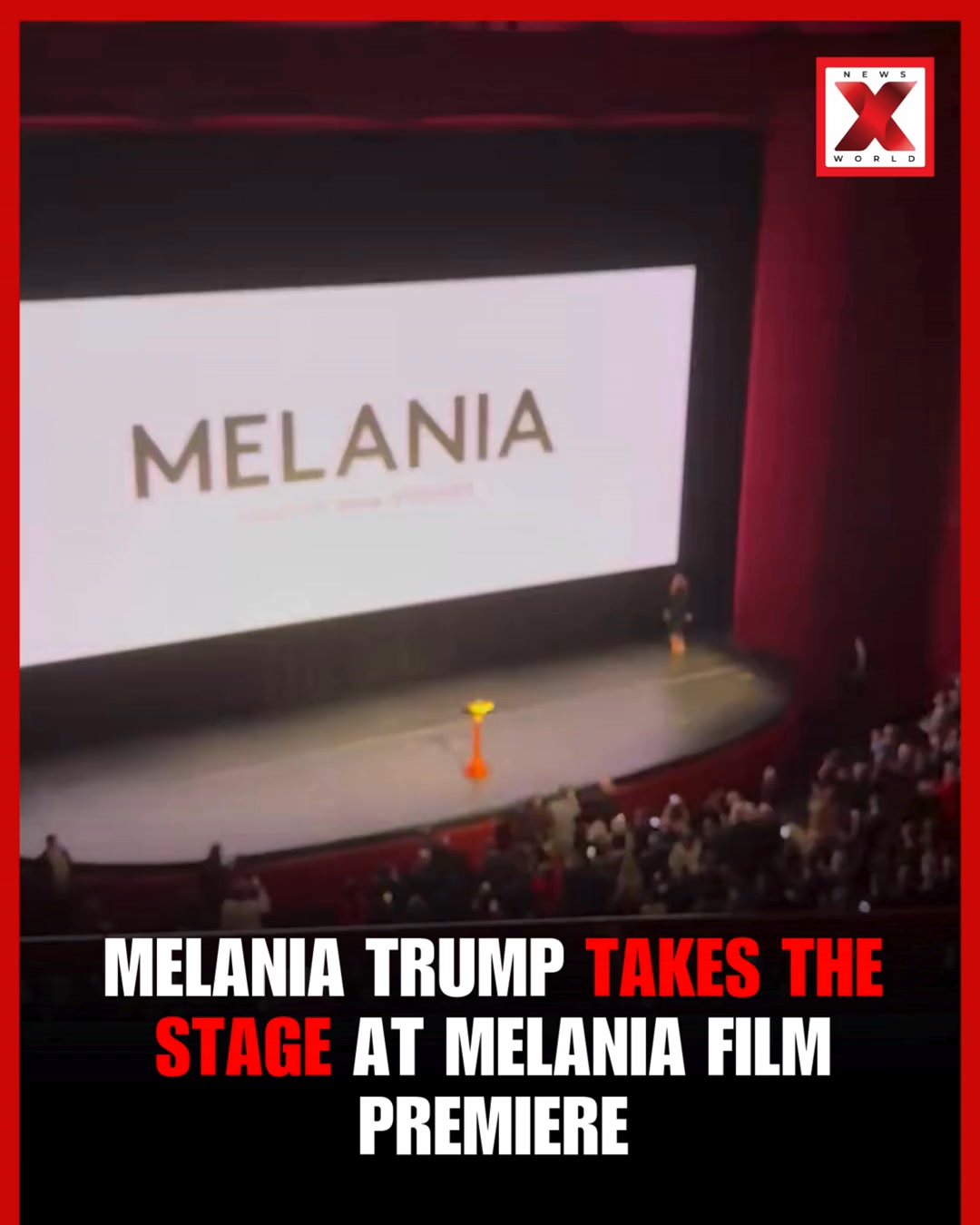 First Lady Melania Trump stepped onto the stage at the John F. Kennedy ...