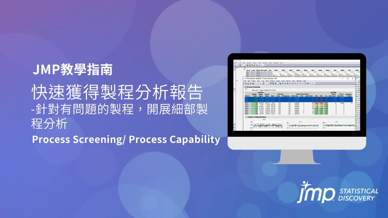 #JMP教學指南 當想要分析產線資料時，使用這兩大功能可以幫助你快速獲得製程能力報告 😍 JMP 的 Process Screening 及 ...