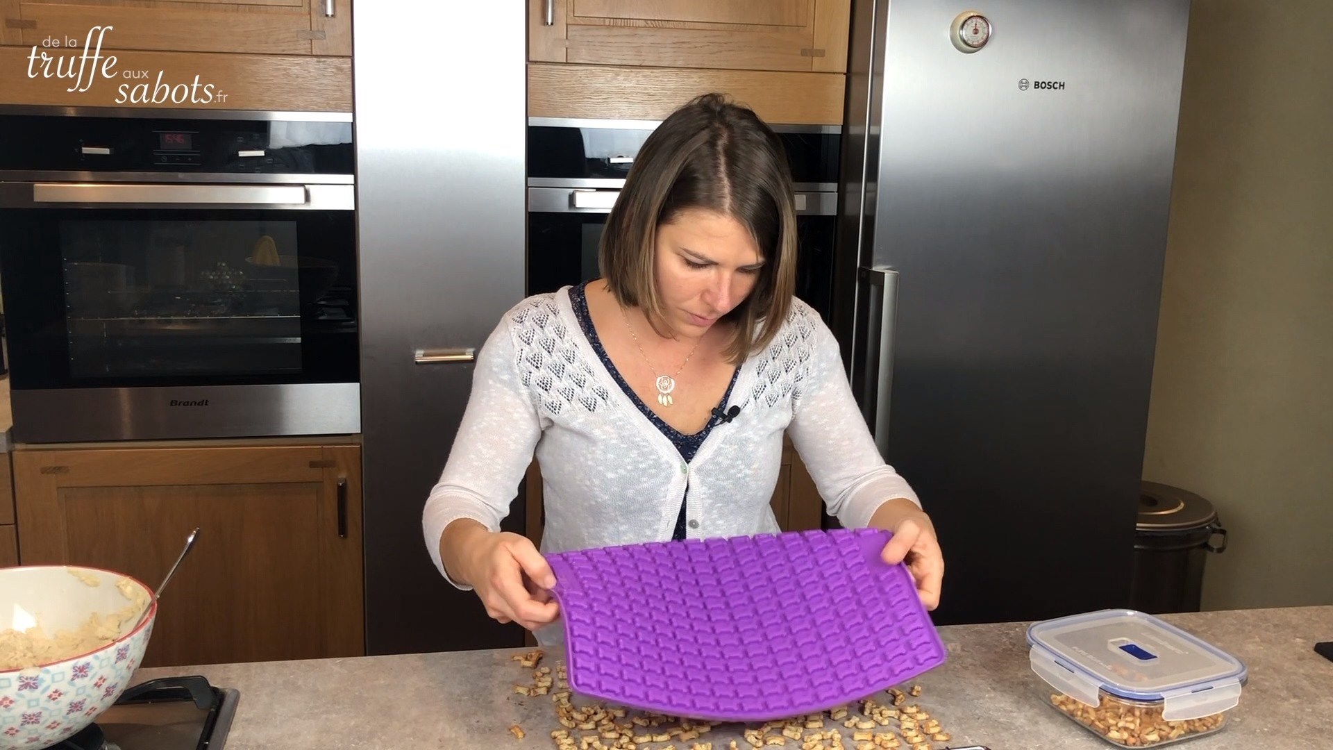 Moule Silicone Pepite De Chocolat Collory® Mini Demi-sphère (1 Cm) - Tapis De Cuisson En Silicone Et Spatule Pour La Fabrication De Biscuits Pour Chien Et Friandises Pour Chien - Friandises Pour