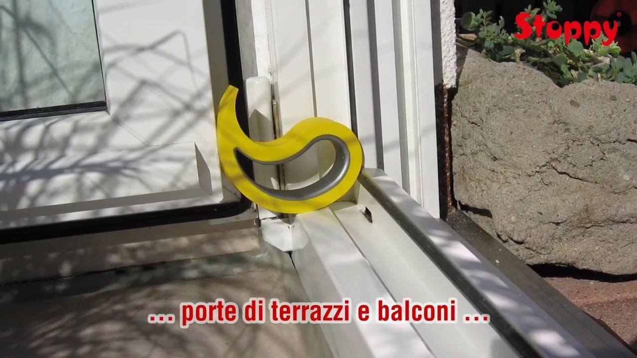 STOPPY Fermaporte E Fermafinestre Universale – In Gomma Antiscivolo, Adatto A Qualsiasi Superficie, Regolabile Da 1 A 9 Cm, Made In Germany, Colore Nero