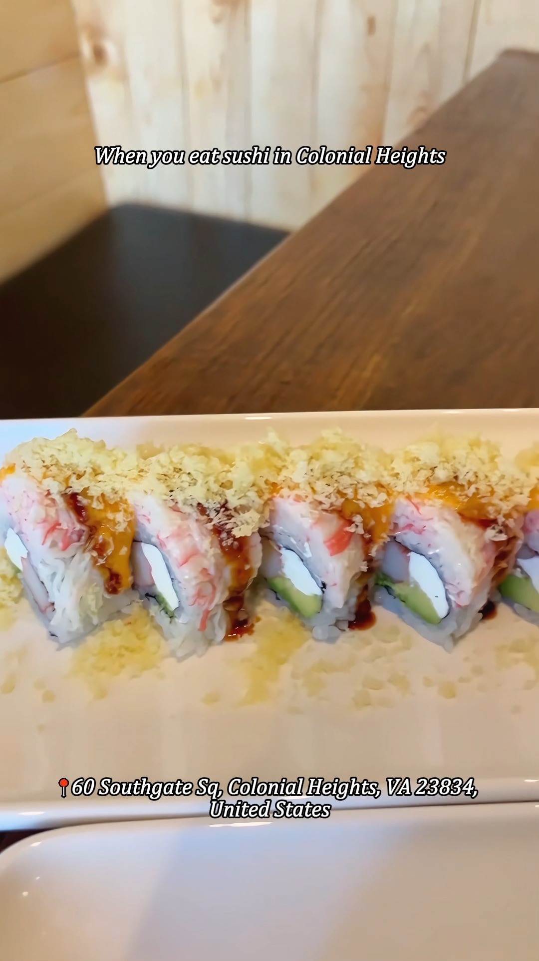 This is your sign to get sushi today! 📍60 Southgate Sq, Colonial