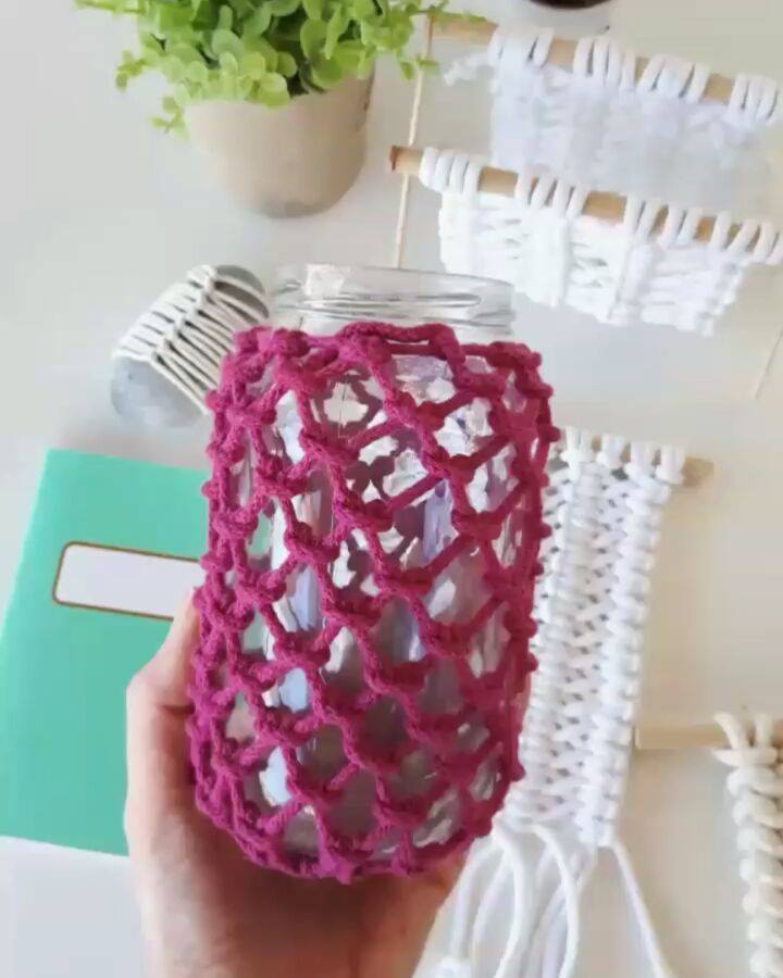 🎥Project class: Macrame fishnet lantern!🌵🏝 Great idea if you want to ...