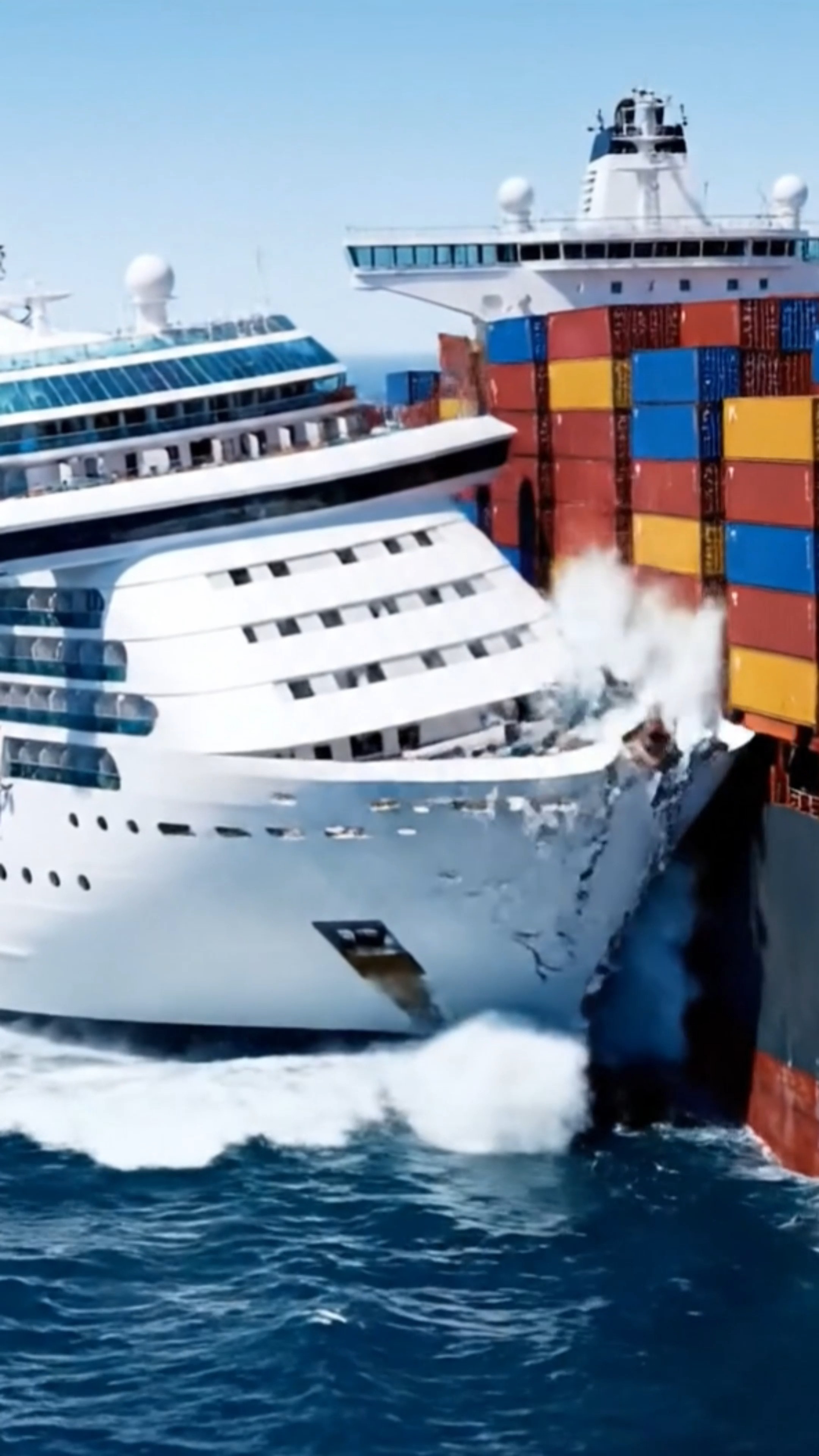 Cruise Ships and Cargo Ship Collide in Middle of the Ocean! | Ship ...
