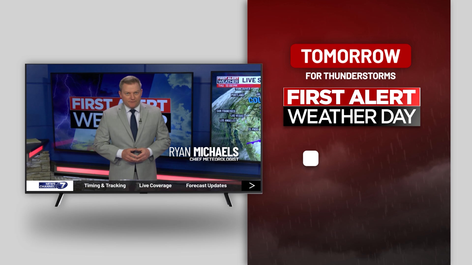🚨FIRST ALERT | Chance of severe thunderstorms on Sunday 🌩️NewsChannel 7 ...