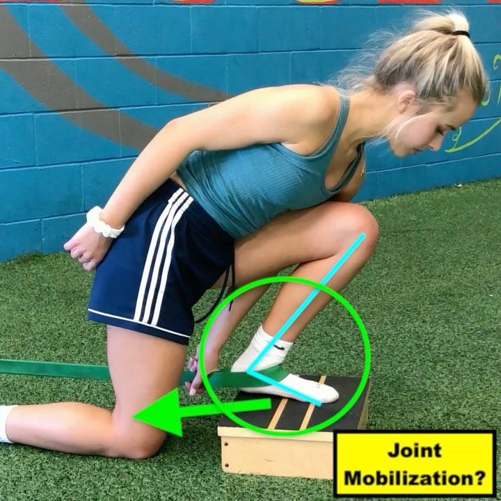 Why do we perform ankle joint mobilizations with the band on the top of ...