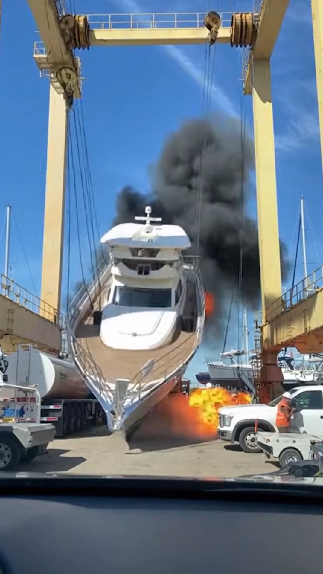 Crane Failure Causes Massive Shipyard Fire San Diego, California — July ...