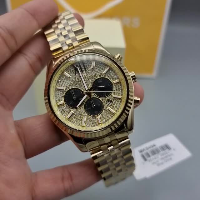 Michael Kors Men's Chronograph Quartz Stainless Steel Gold Dial 44mm Watch  MK8494 🏷19,500Rs | By Pre owned Watches | Facebook