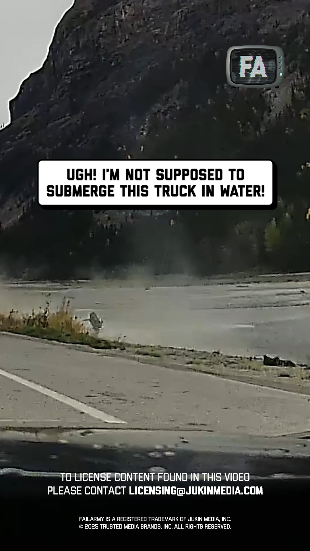 shoulda paid extra for the water-proofing... 😩 🤣 #carfails #accident # ...