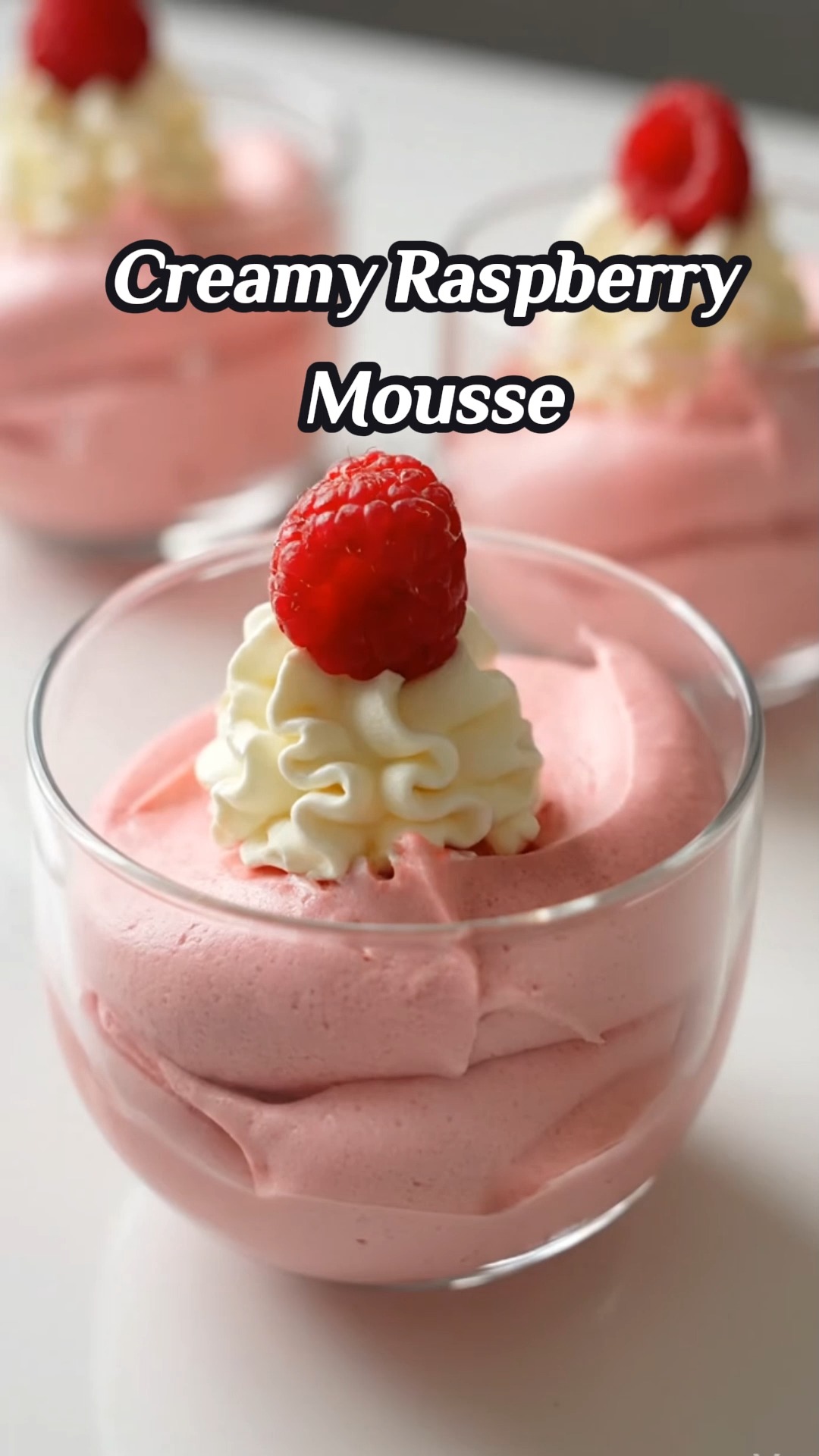 Creamy Raspberry Mousse Delight Ingredients: - 250 g fresh raspberries ...