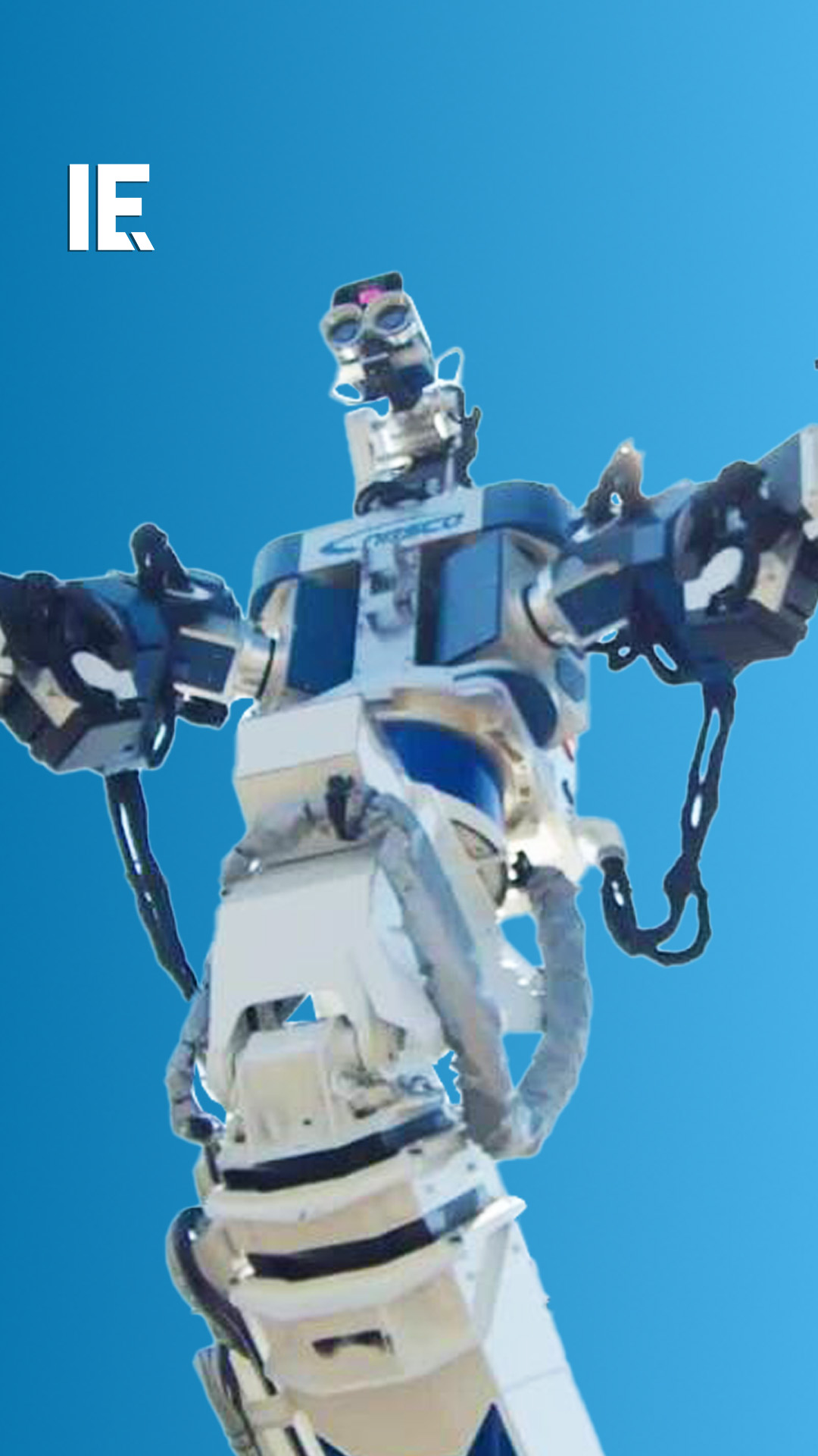 A giant tele-operated humanoid robot from JR West performs dangerous ...