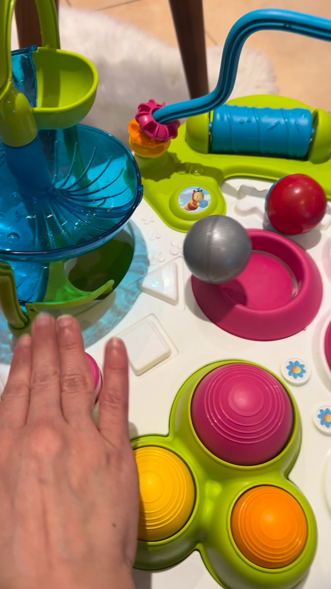 Table D'activités Little Smoby – Fonctions Mécaniques, Trieur, Boulier, Catapulte, Dès 12 Mois – Fabrication Française