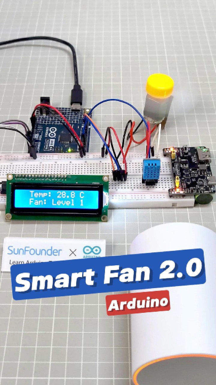 Arduino Smart Home Fan with Real-Time Temperature Display#Arduino # ...