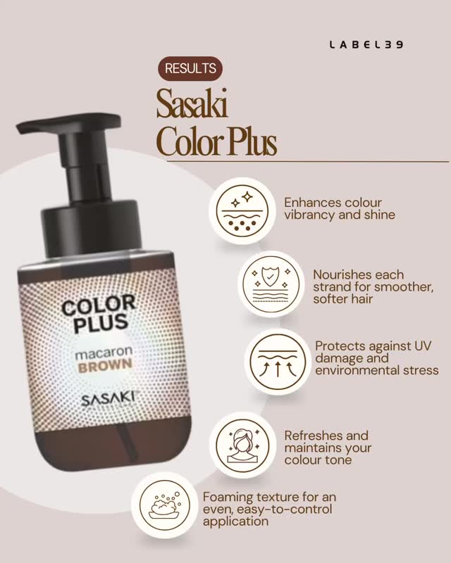 Sasaki brown color shampoo. Strength. Protection — all in one