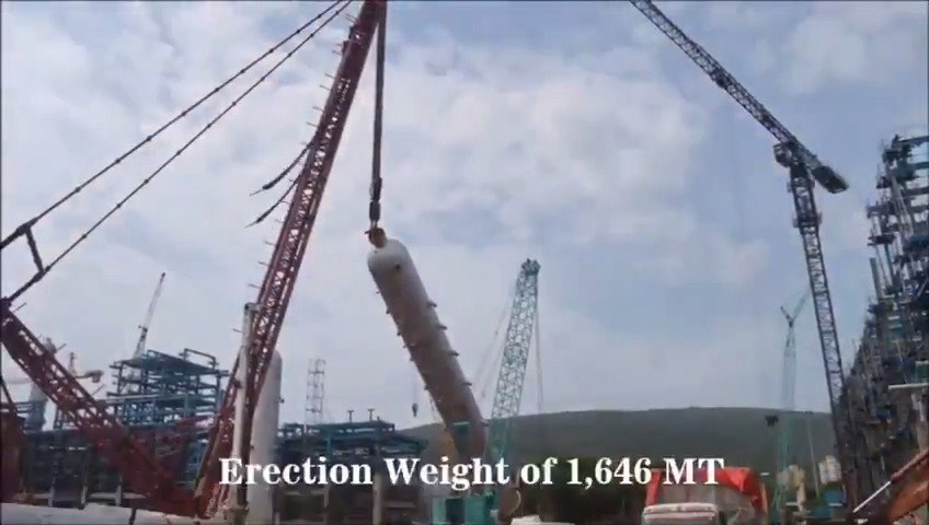 #HPCL Vaisakh Refiner | Reactor with 1858 metric ton weight is heaviest ...